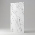 Panel ścienny PCV biały marmur Calacatta 280x122 cm – duży format z delikatnymi szarymi żyłami