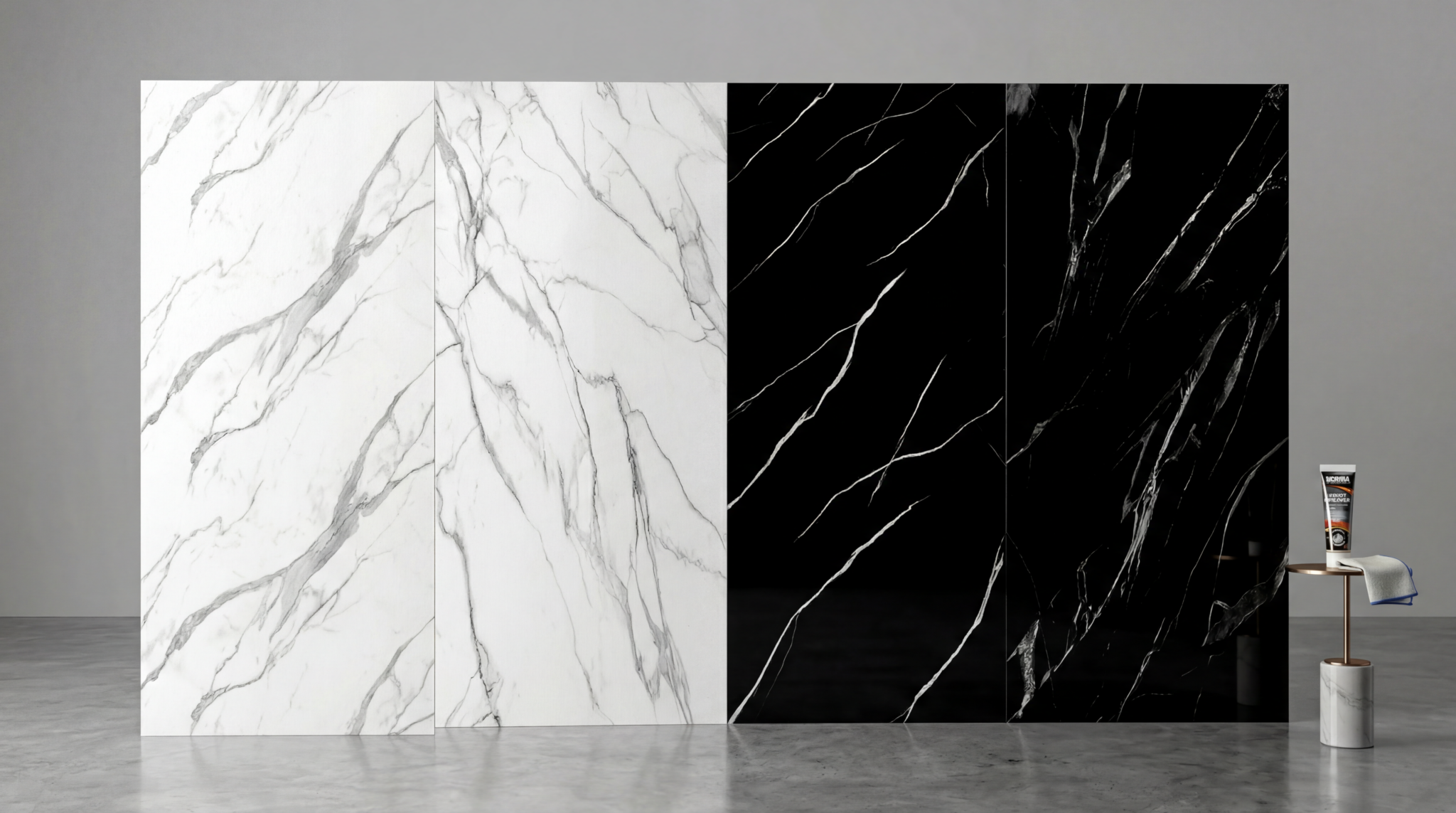 Panele ścienne PCV marmur – białe i czarne wzory (w tym panel ścienny PCV czarny)